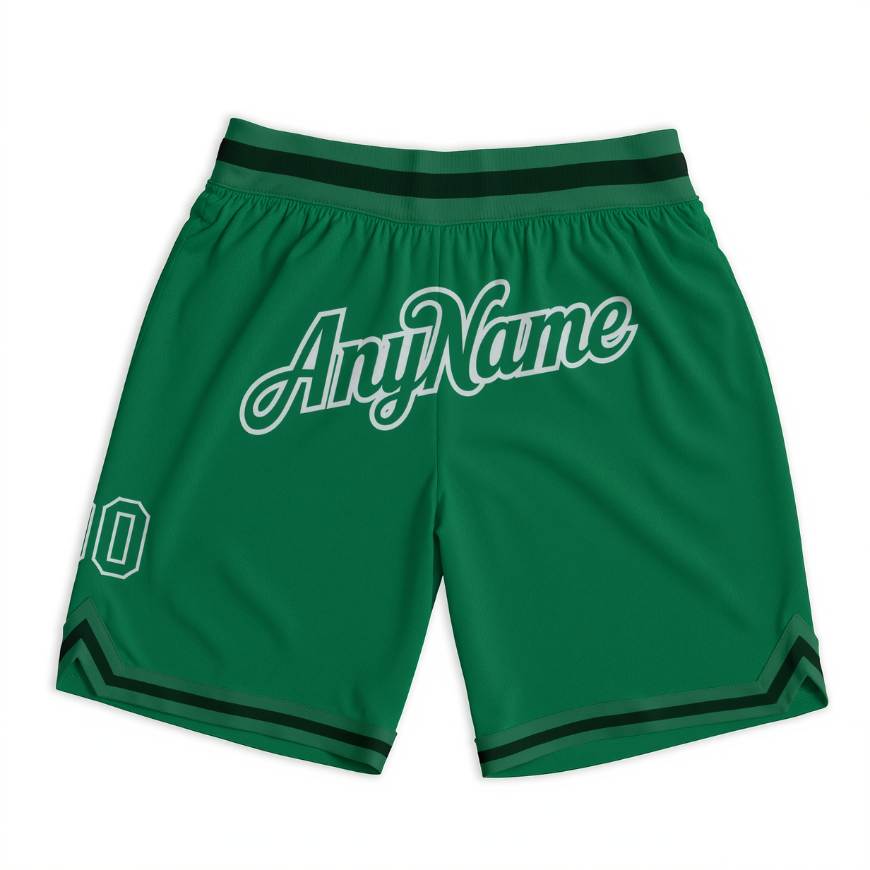 Custom Green & White/Black Throwback Shorts