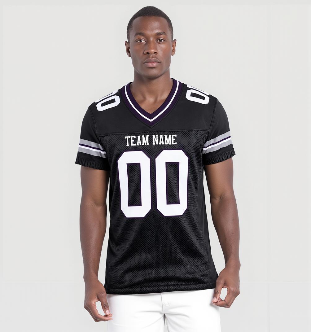 Custom Black & White Football Jersey