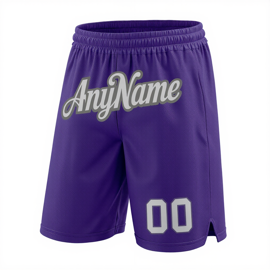 Custom Purple & White/Grey Shorts