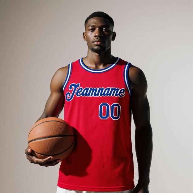 Custom Red & Navy/White Basketball City Edition Jersey