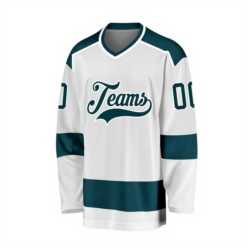 Custom White & Navy Hockey Jersey