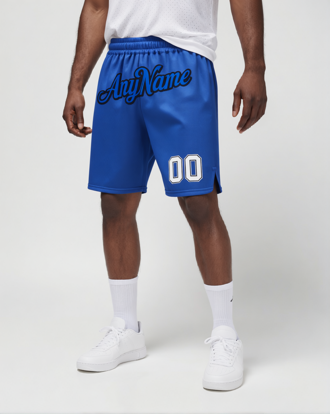 Custom Blue & White/Black Shorts