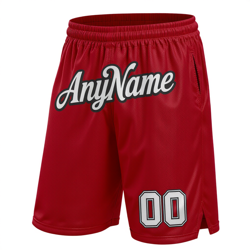 Custom Red & White/Black Shorts