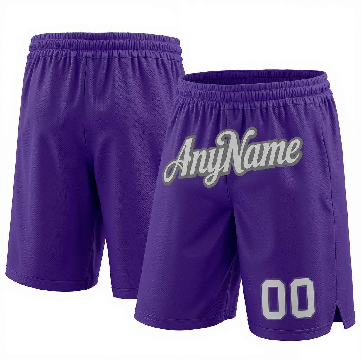 Custom Purple & White/Grey Shorts