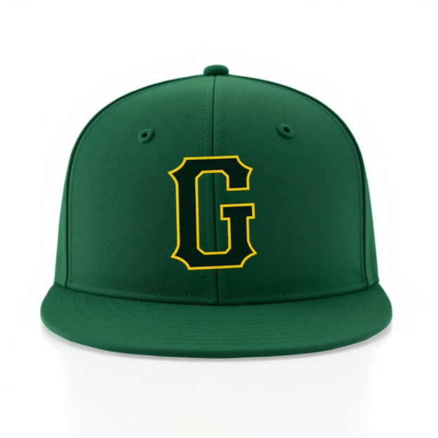 Custom Midnight Green & Black/Yellow Stitched Adjustable Snapback Hat