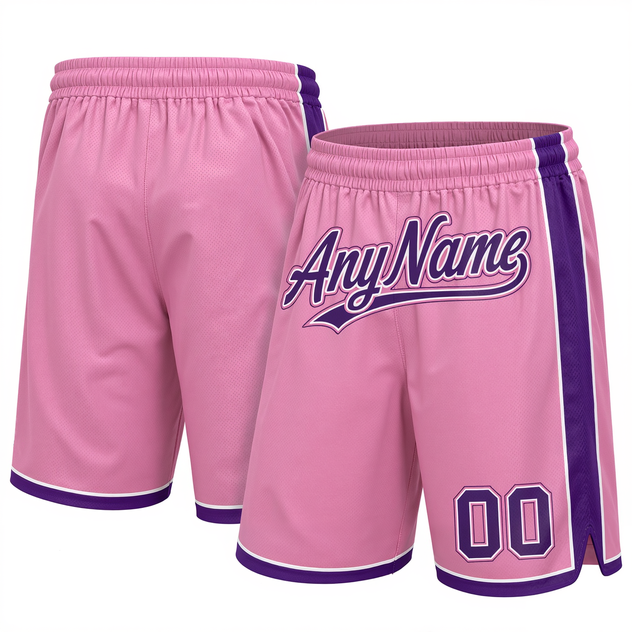 Custom Pink & Purple/White Shorts