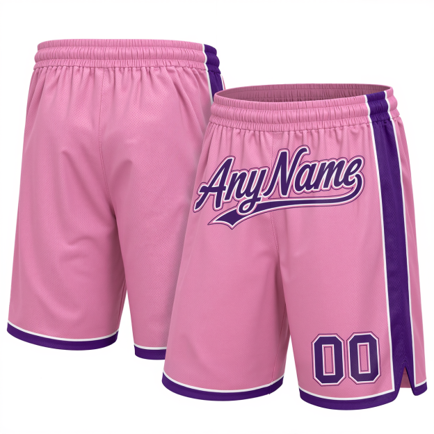 Custom Pink & Purple/White Shorts