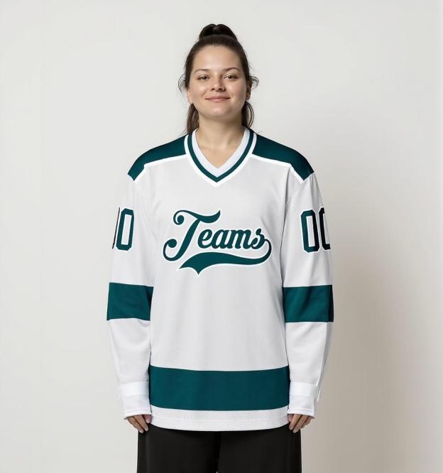 Custom White & Navy Hockey Jersey