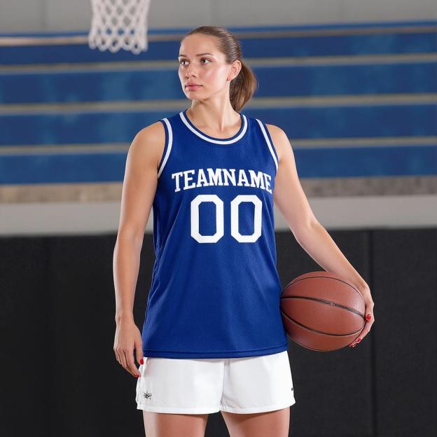 Custom Blue & White Basketball City Edition Jersey