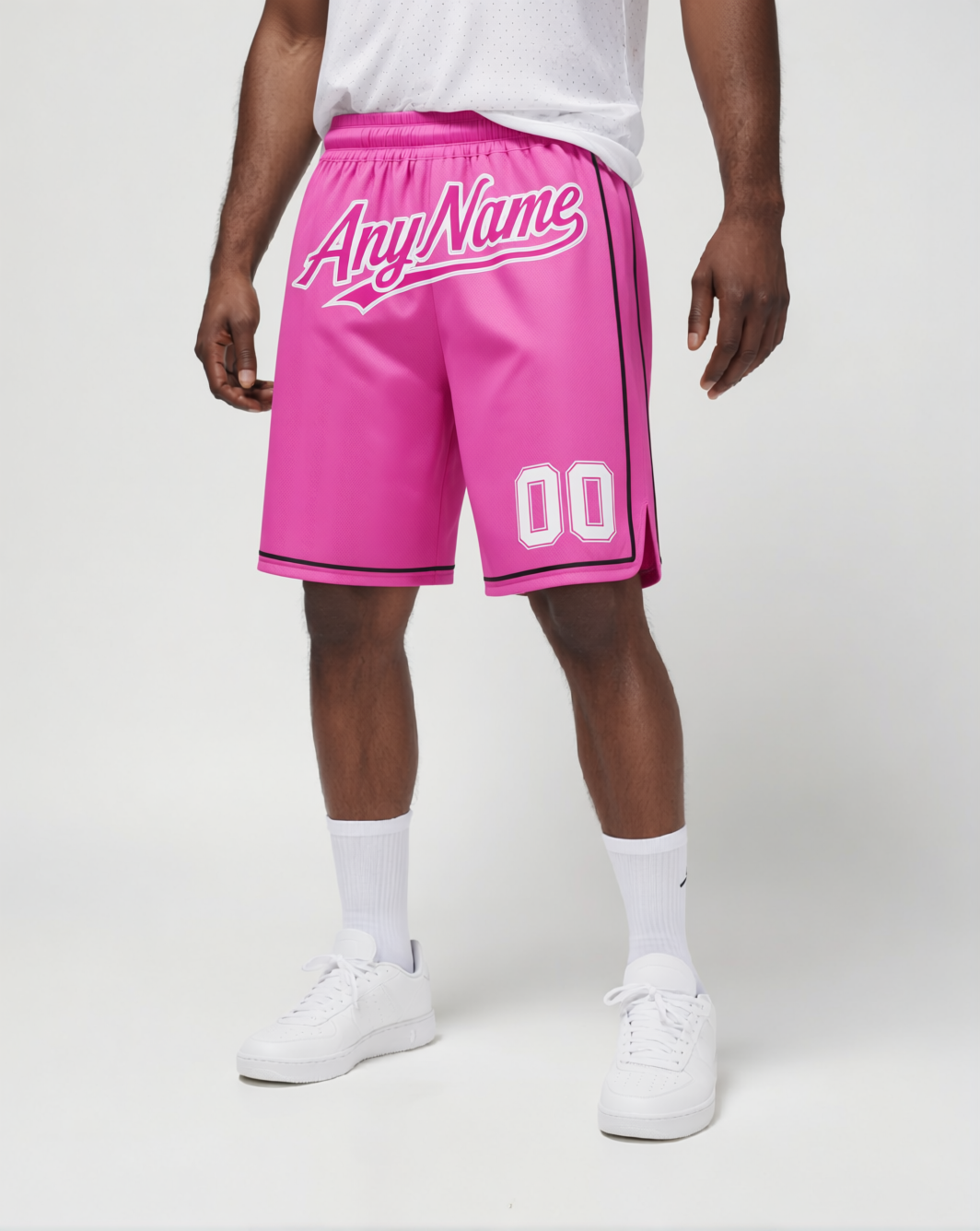 Custom Pink & White/Orange Shorts