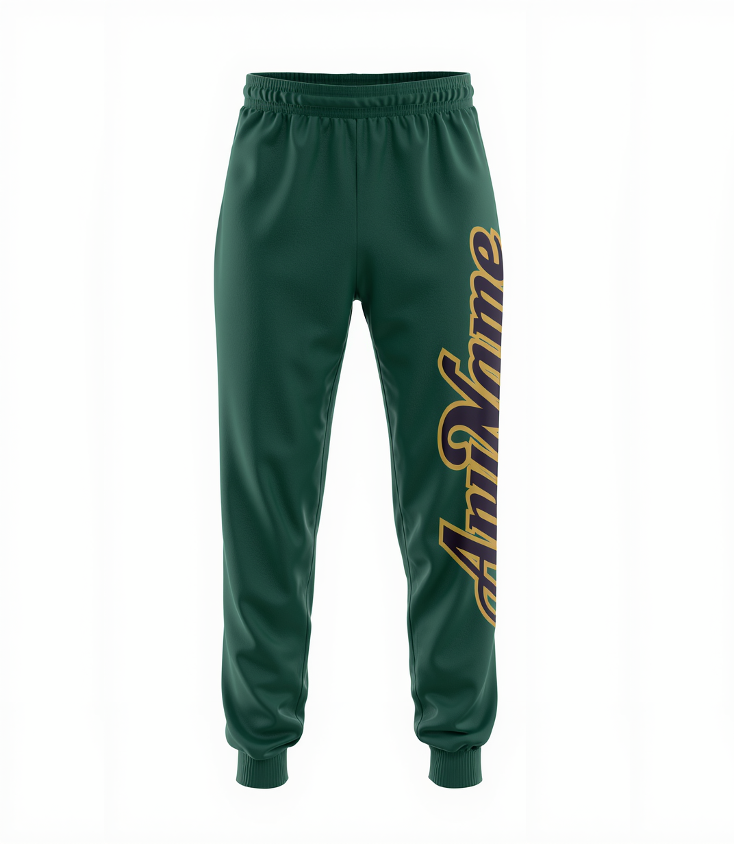Custom Midnight Green & Black/Gold Fleece Jogger Sweatpants