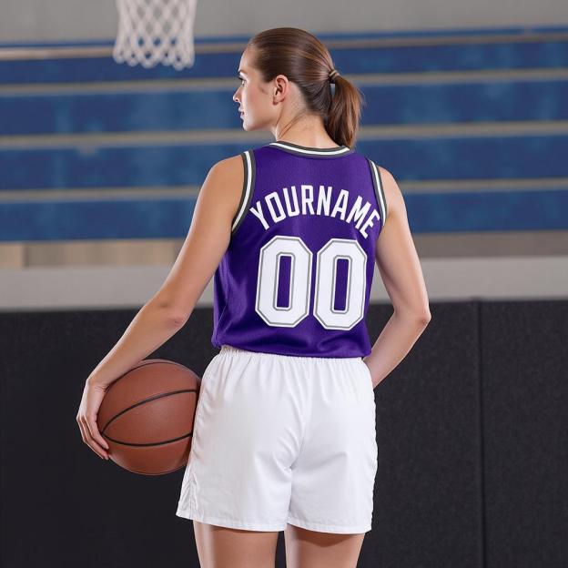 Custom Purple & White Basketball City Edition Jersey