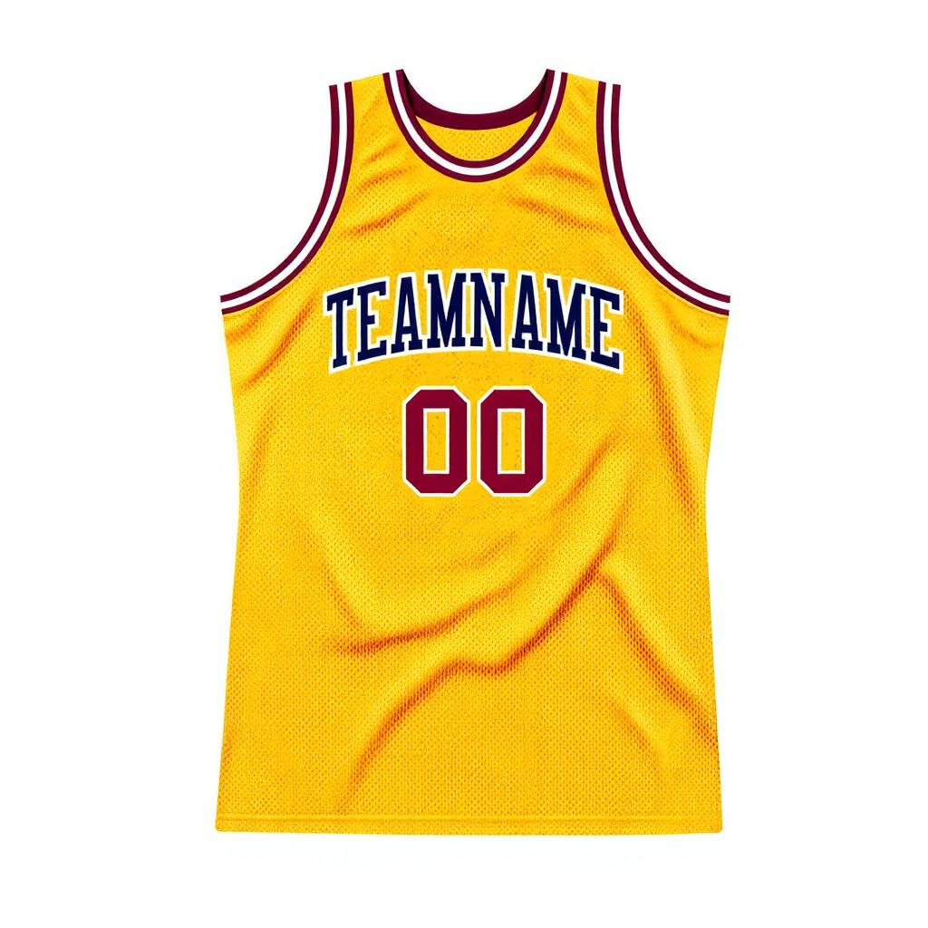 Custom Yellow & Royal/White Basketball Throwback Jersey