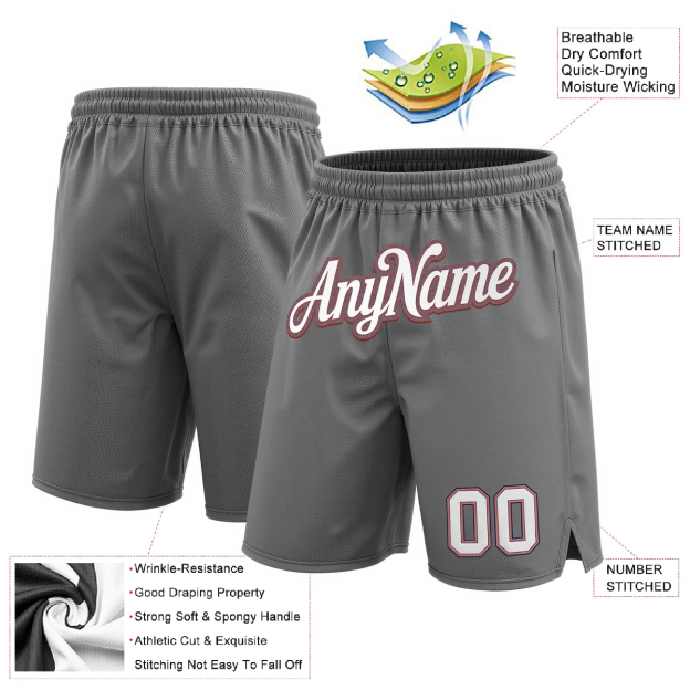 Custom Grey & White/Purple Shorts
