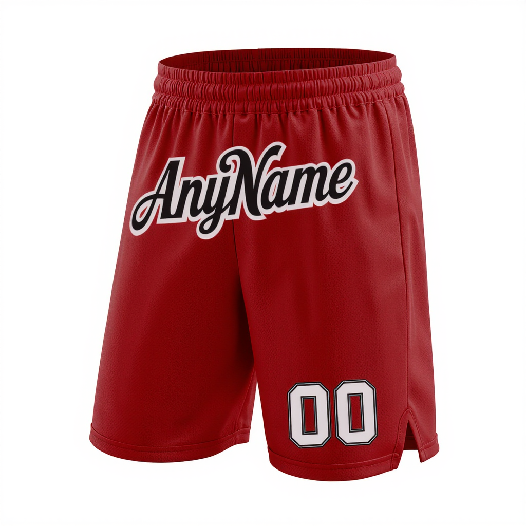 Custom Red & Black/White Shorts
