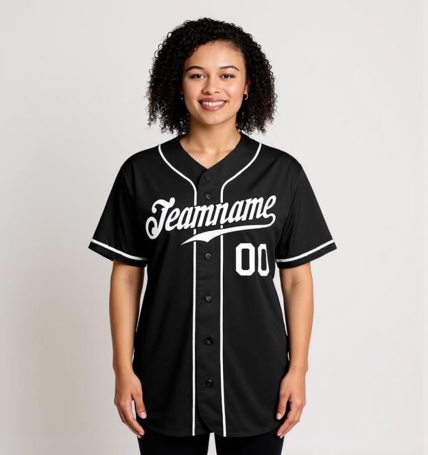 Custom Black & White Baseball Jersey