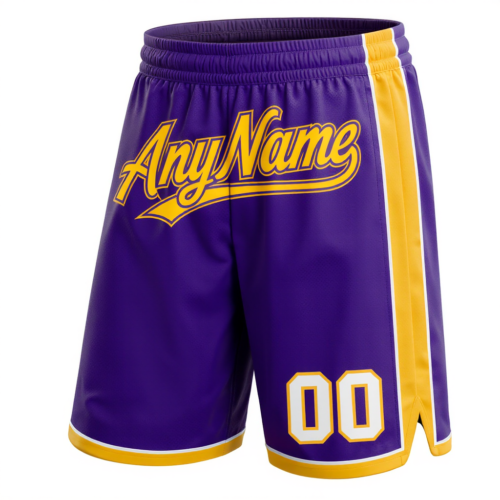 Custom Purple & Yellow/White Shorts