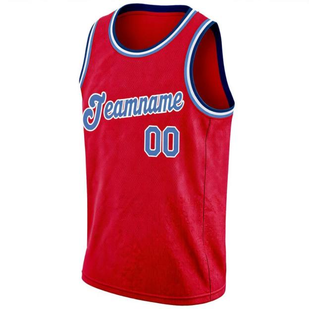Custom Red & Blue/White Basketball City Edition Jersey