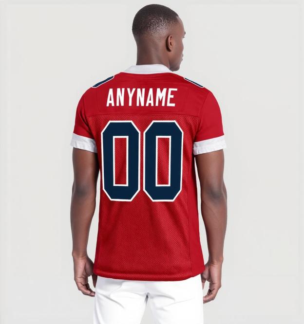 Custom Red & Navy/White Football Jersey