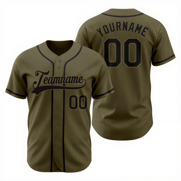 Custom Olive & Navy Baseball Jersey