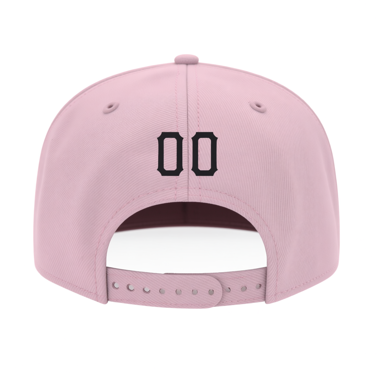 Custom Pink & Navy/White Stitched Adjustable Snapback Hat
