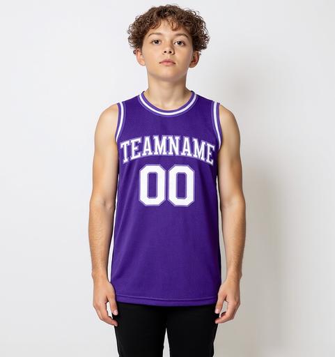 Custom Purple & White Basketball City Edition Jersey