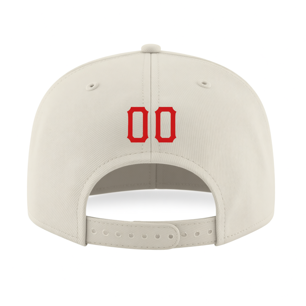 Custom Cream & Red/Yellow Stitched Adjustable Snapback Hat