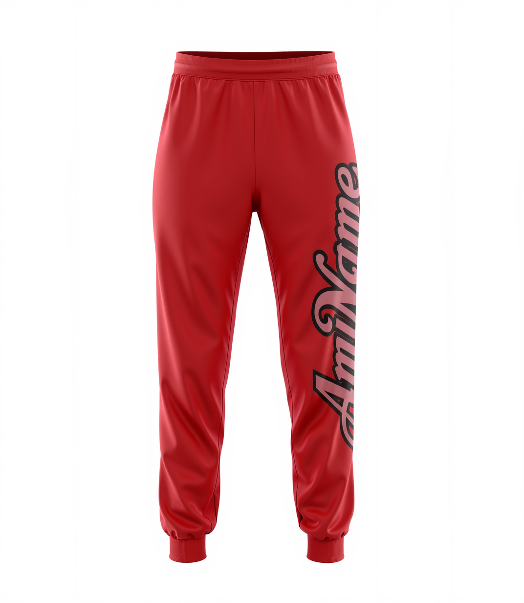 Custom Red & Pink/Black Fleece Jogger Sweatpants