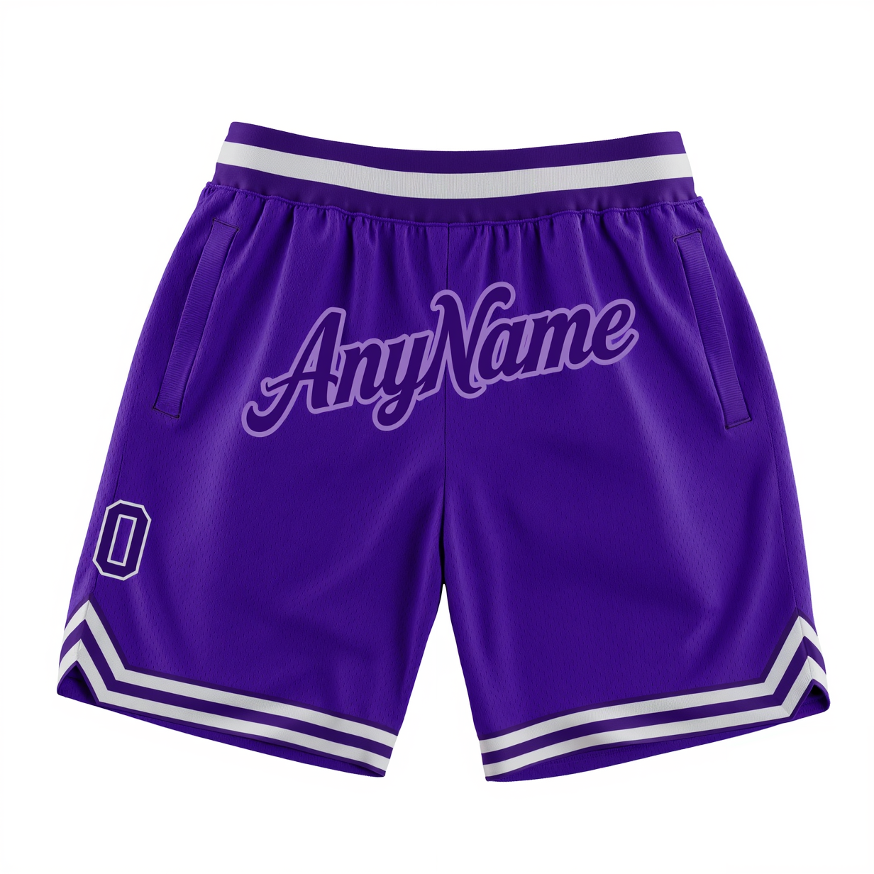 Custom Purple & White Throwback Shorts