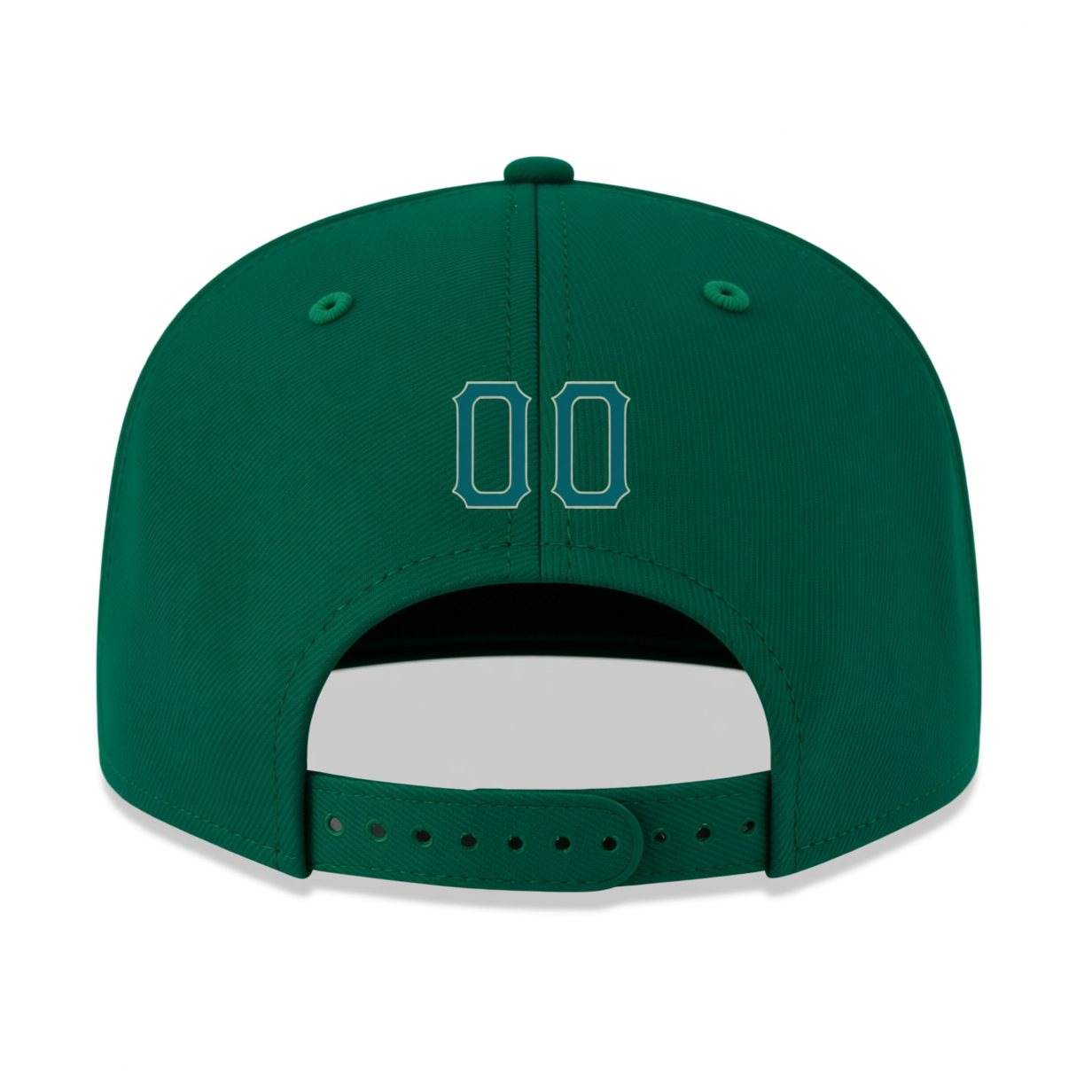 Custom Midnight Green & Teal/Grey Stitched Adjustable Snapback Hat