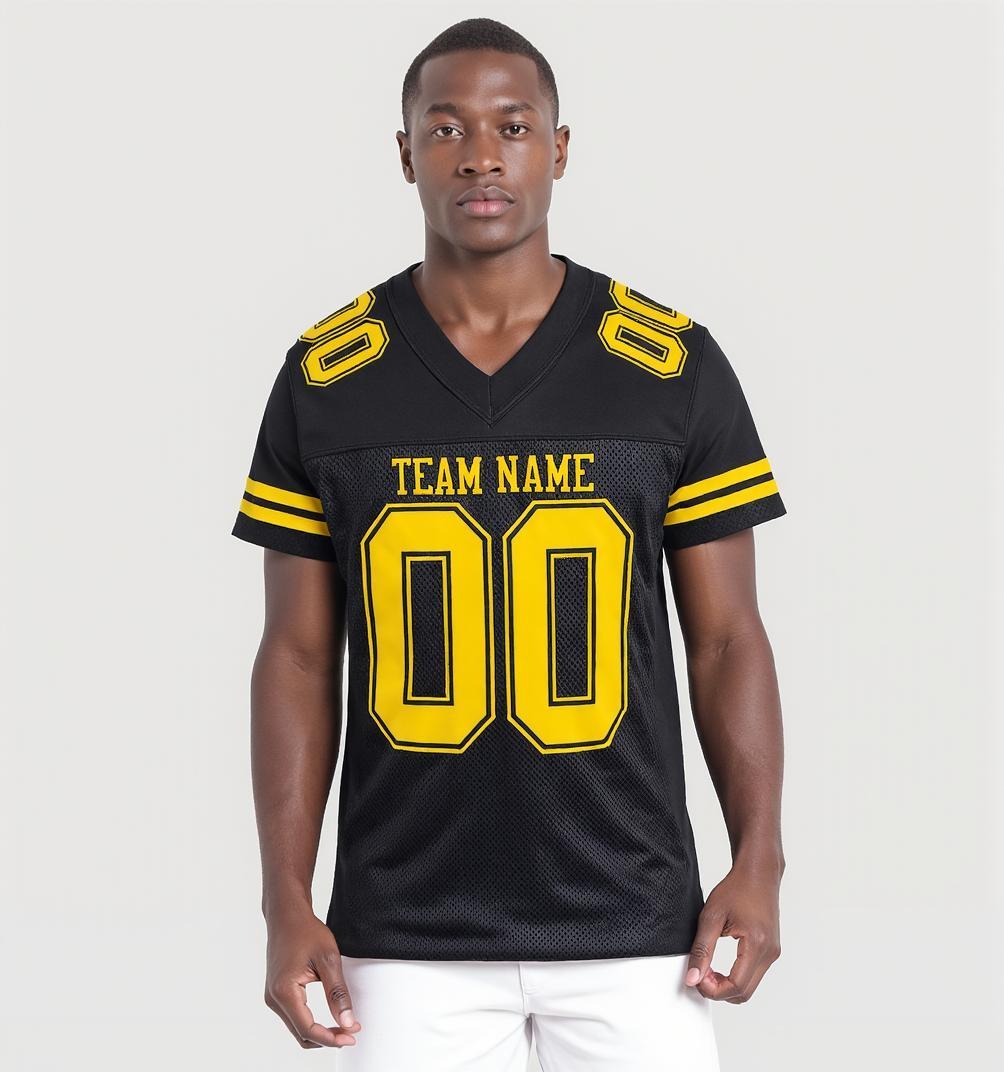Custom Black & Gold Football Jersey