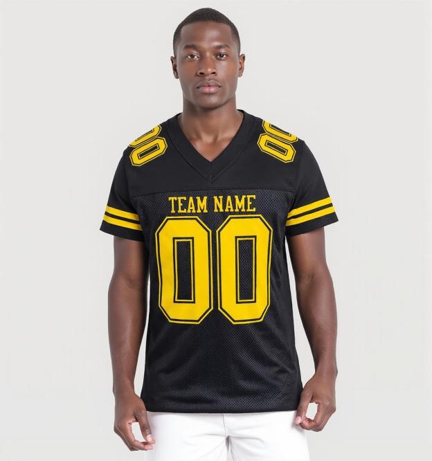 Custom Black & Gold Football Jersey