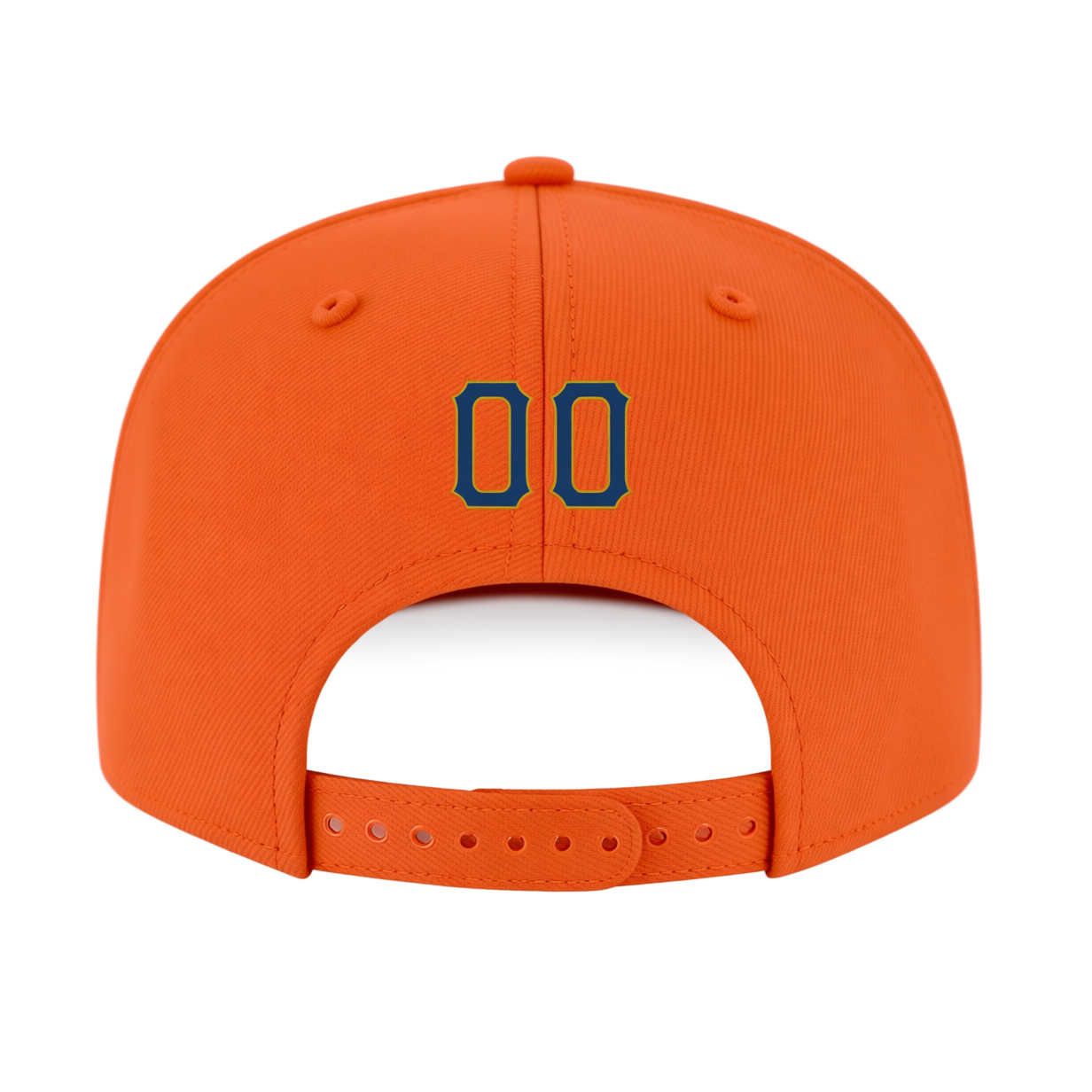 Custom Orange & Royal/Yellow Stitched Adjustable Snapback Hat