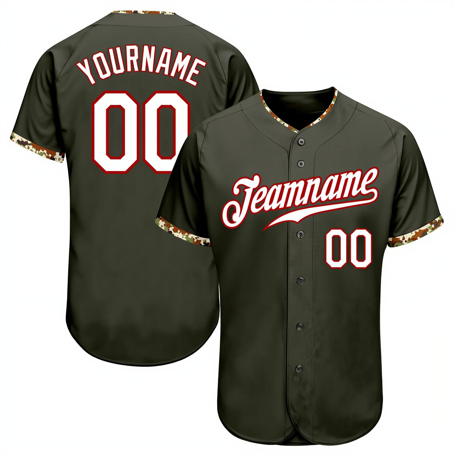 Custom Black & White/Red Baseball Jersey