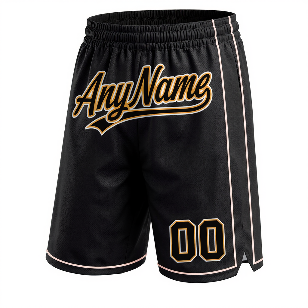 Custom Black & White/Orange Shorts