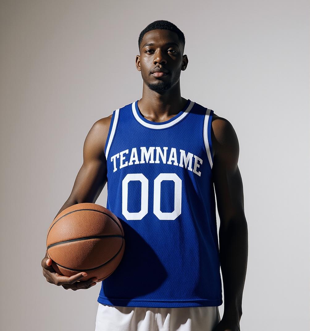 Custom Blue & White Basketball City Edition Jersey