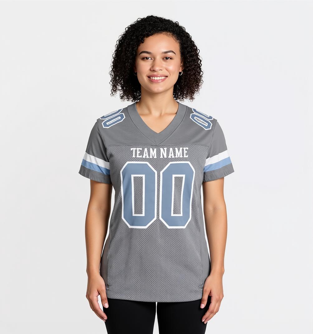 Custom Grey & White Football Jersey