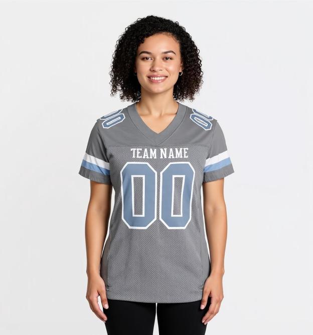 Custom Grey & White Football Jersey