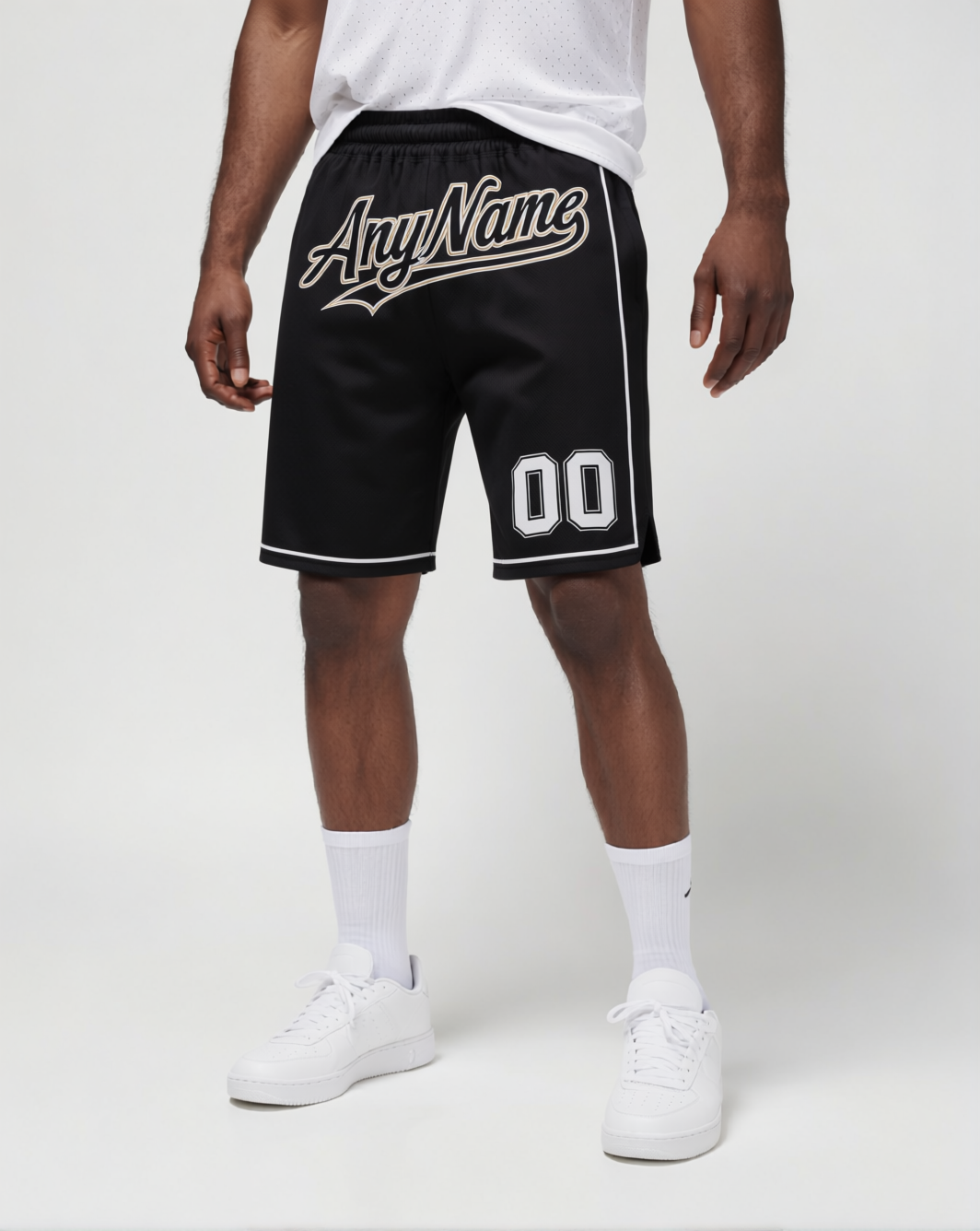 Custom Black & White/Grey Shorts