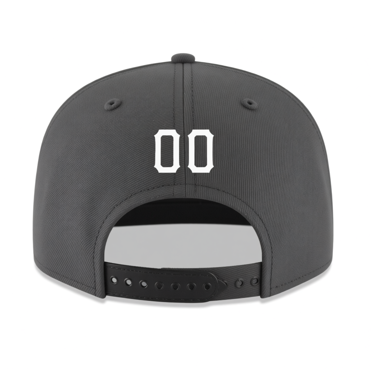 Custom Dark Grey & Blue/White Stitched Adjustable Snapback Hat
