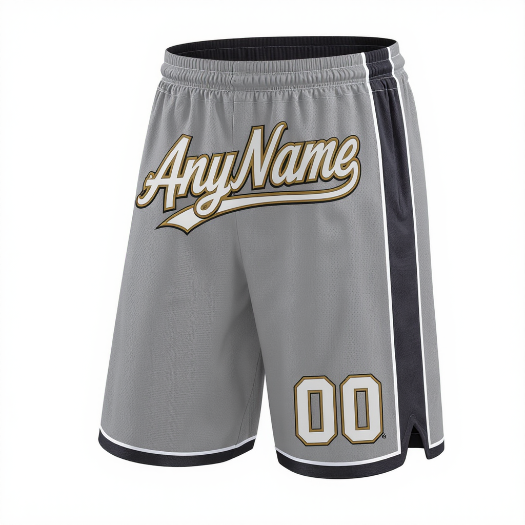Custom Grey & White/Brown Shorts