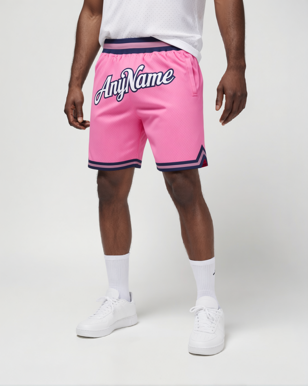 Custom Pink & Purple/Black Throwback Shorts