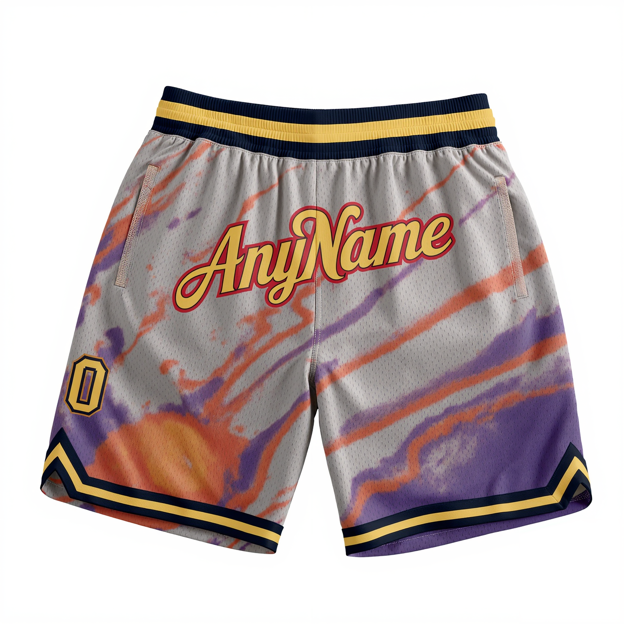Custom Tie Dye Yellow & Orange Throwback Shorts