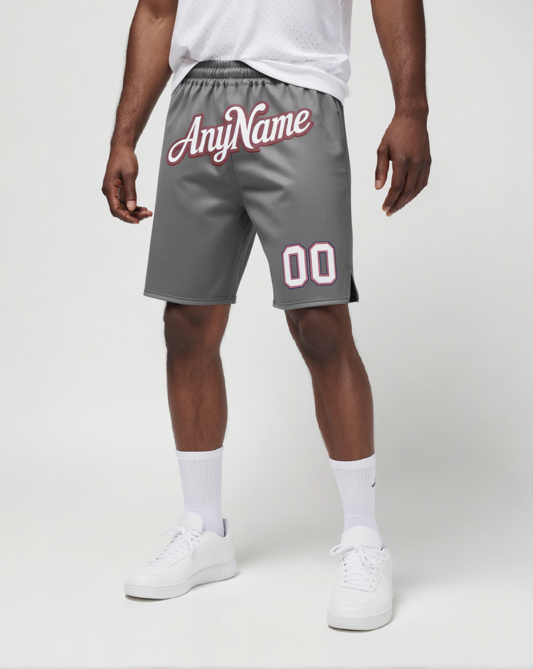Custom Grey & White/Purple Shorts