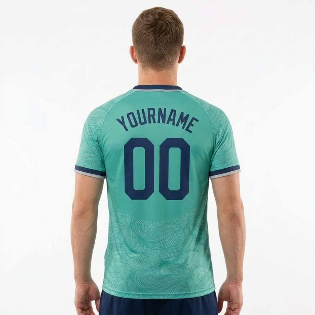 Custom Aqua & Royal/Red Custom Soccer Jersey