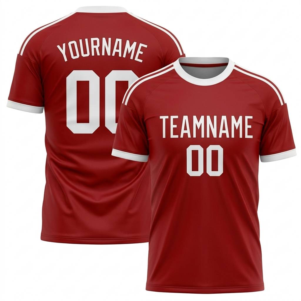 Custom Red & White Custom Soccer Jersey