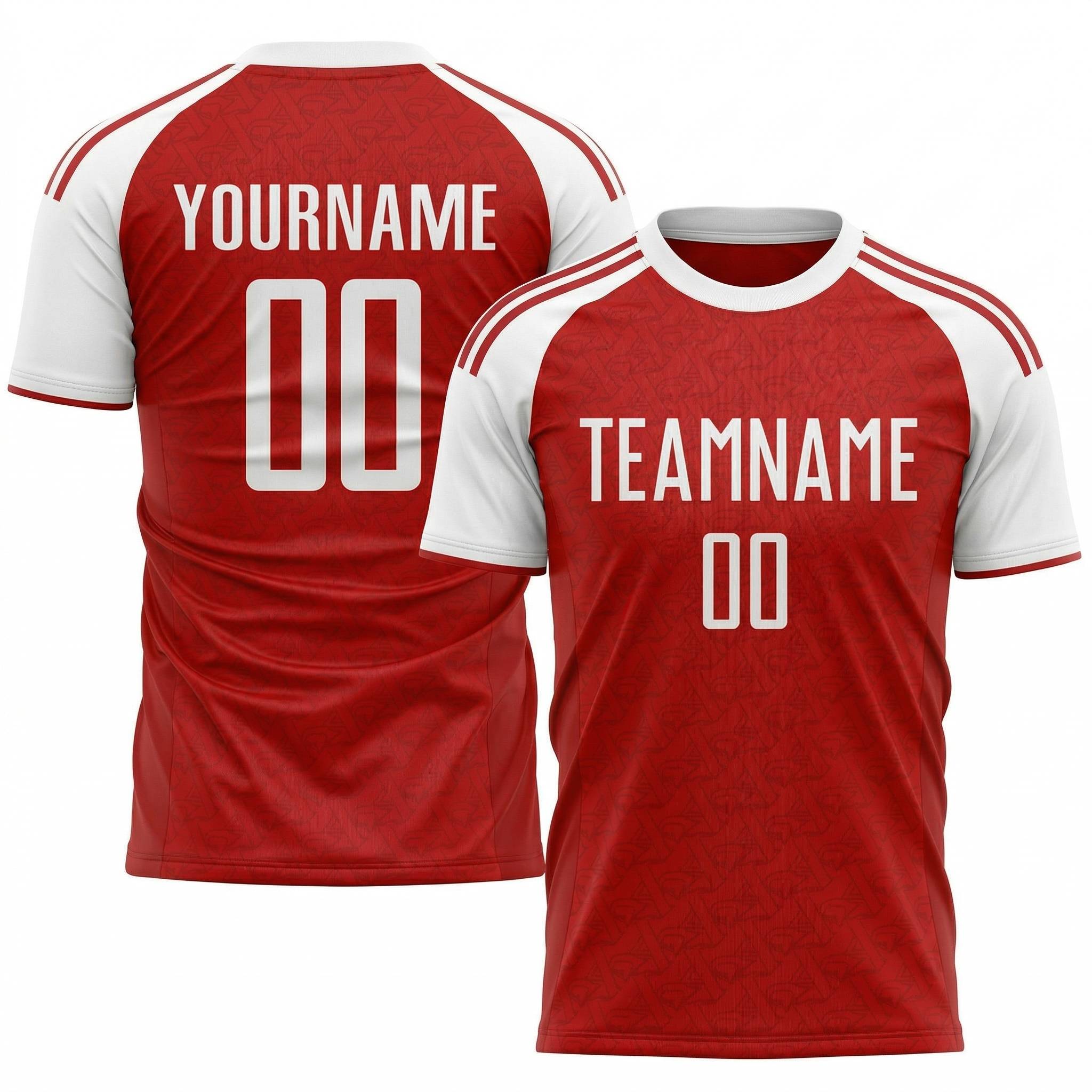 Custom Red & White Custom Soccer Jersey