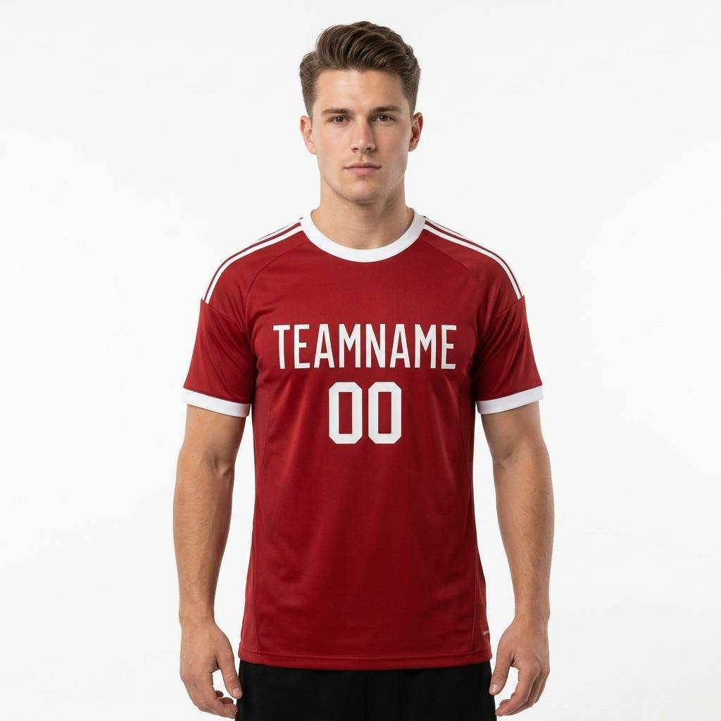 Custom Red & White Custom Soccer Jersey