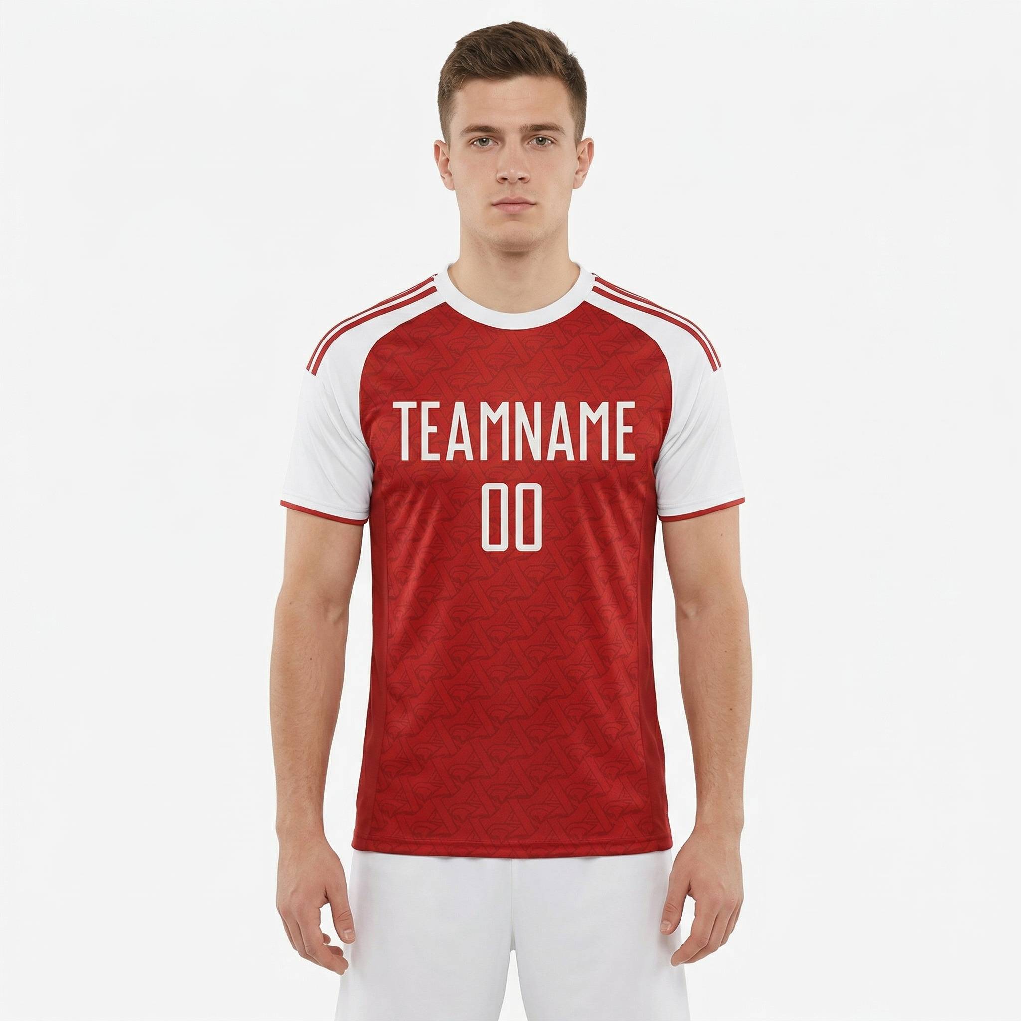 Custom Red & White Custom Soccer Jersey