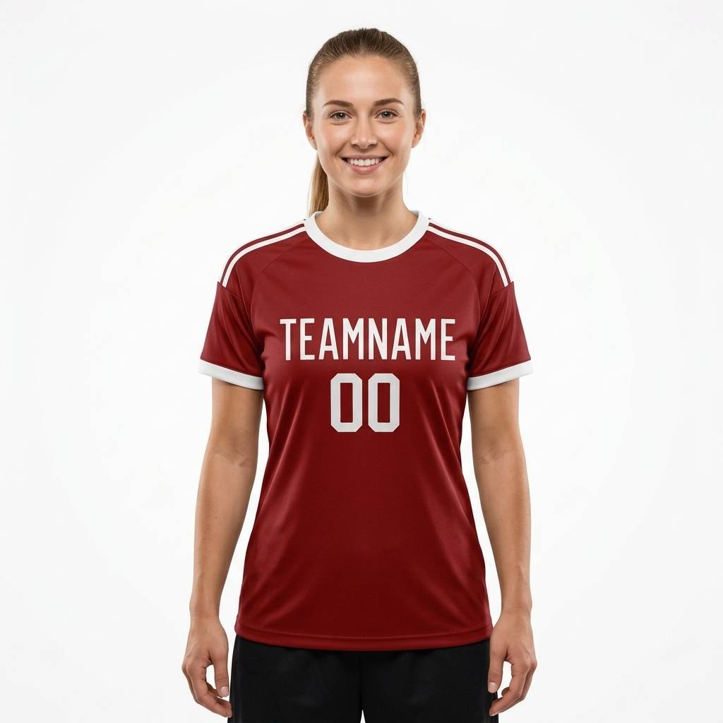 Custom Red & White Custom Soccer Jersey